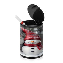 Load image into Gallery viewer, Winter Cute Gnome Snowman Smoke Ash Container Smokeless Travel Ashtray with Lid Portable Ashtray for Car, Covered Ashtray
