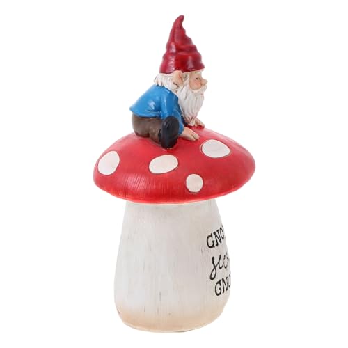 Happyyami Outdoor Gnome Doll Statue Resin Gnome Garden Ornaments Miniature Garden Decor Statue for