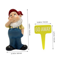 Load image into Gallery viewer, Happyyami 1set Garden Gnome Figurine Funny Resin Dwarf Statues for Outdoor Decoration Adorable Garden Supplies for Lawn and Patio Creative Landscape Art Decor
