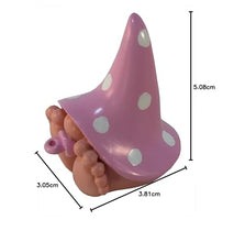 Load image into Gallery viewer, GlitZGlam Miniature Baby Girl Gnome “Chloe” – the Baby Gnome with the Pink Polka Dot Hat for the Fairy Garden
