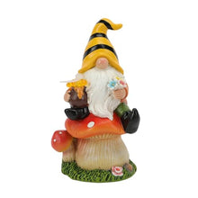 Load image into Gallery viewer, Vriusi Solar LED GNOME Statue Resin GNOME Sculpture Outdoor Garden Decor Lawn GNOME Figurine Solar Yard Decor Solar-Powered GNOME LED GNOME Yard Statue Garden GNOME Light Outdoor Tabletop GNOME
