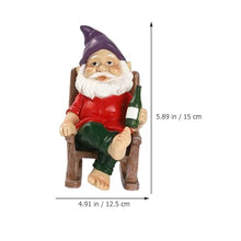 Load image into Gallery viewer, BESPORTBLE Garden Gnome Statue Lightweight Dwarf Ornaments Gnome Garden Ornaments
