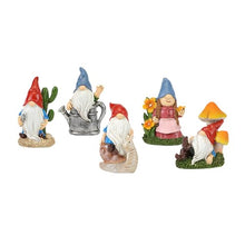 Load image into Gallery viewer, YUGSHNKFC 5Pieces Resins Gnomes Elves Dwarf Miniature Figurines Ornaments For Garden Landscape And Flowerbed Plant Pots Decoration
