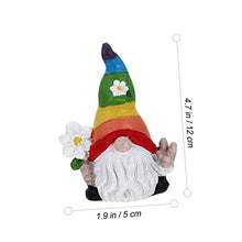 Load image into Gallery viewer, Kisangel 2pcs Garden Gnome Doll Figurine Adorable Resin Ornament for Home Decoration for Tiered Tray Desk Table Garden Layout Craftsmanship Brings
