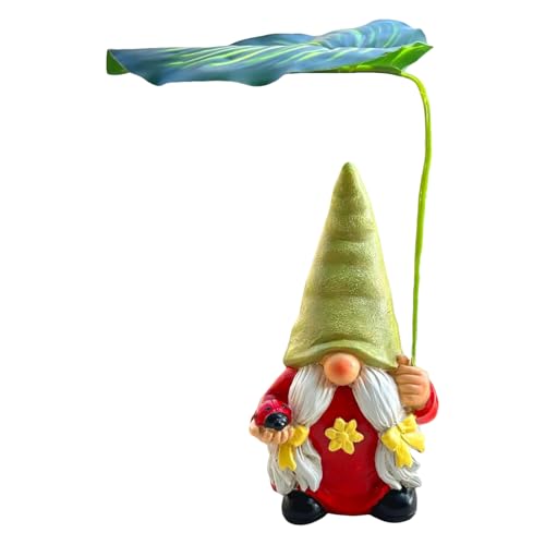 Dtaigou Yard Gnomes - Outdoor Gnomes Garden Decorations | 6.5inch Resin Figurines Ornaments for Landscaping Pond Front Patio Beach Indoor Outside Porch Christmas Pool Flowerbed