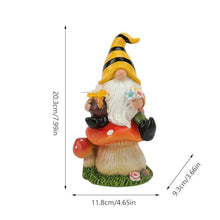 Load image into Gallery viewer, Vriusi Solar LED GNOME Statue Resin GNOME Sculpture Outdoor Garden Decor Lawn GNOME Figurine Solar Yard Decor Solar-Powered GNOME LED GNOME Yard Statue Garden GNOME Light Outdoor Tabletop GNOME
