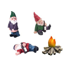 Load image into Gallery viewer, Happyyami Miniature Dwarf Adornments Resin Elf Garden Ornaments 4pcs for Micro Landscape Decor
