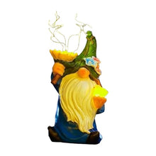 Load image into Gallery viewer, Solar Statues - Outdoor Figurine LED Lights Solar Statue | Whimsical Resin Night Lamp Decorative Gnome for Christmas Birthday Housewarming Celebration Ornament
