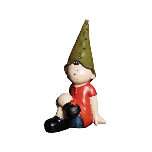 Ciieeo Garden Gnome Ornament Resin Home Craft Unique Desktop Decoration Fun Garden Gnome Bedroom Resin Craft