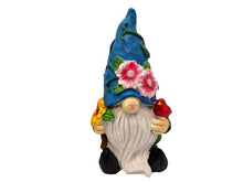 Load image into Gallery viewer, Divas World Flower Hat Gonk Gnome Statue Garden Outdoor Ornaments Decoration Patio Lawn Unique Great Gift (Blue)
