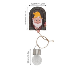 Load image into Gallery viewer, Garden Gnome Statue with Solar Light Tree Hugger Garden Figurine Decoration for Outdoor Yard Patio
