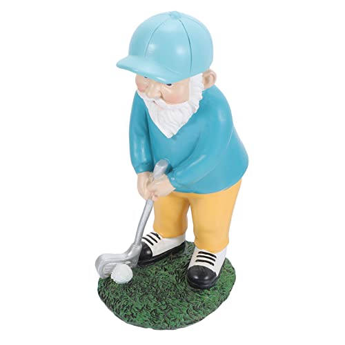 TINEASUR Resin Golfing Dwarf Garden Gnome Statue for Outdoor Decor Landscape Ornament for Home and Garden Unique Idea for Holidays