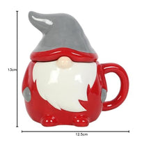 Load image into Gallery viewer, Something Different Wholesale Festive Gonk Lidded Mug - Christmas Gnome Design - Quirky Drinkware - 300ml Capacity
