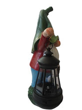 Load image into Gallery viewer, G&amp;H Decor - Solar Gnome Decoration - Hand Painted Garden Gnome Solar with Amazing Detail - Funny Resin Solar Gnomes Garden Figurines for Outdoor - Gnome Solar Lights with Welcome Sign (Lantern)
