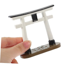Load image into Gallery viewer, Happyyami Shrine Gate Model Fish Tank Decoration Windmill Garden Fish Ornaments Solar Stake Lights Outdoor Aquarium Gnome Chimes Deck Decor Gate Crafts Resin
