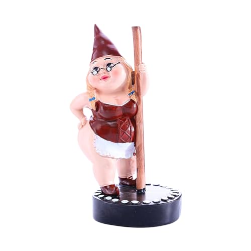 maxal Funny Garden Gnome Statue Dancing Gnome Garden Statue Long Lasting Creative Decoration Spring Garden Statue for Patio, Lawn, Garden, Yard, Art