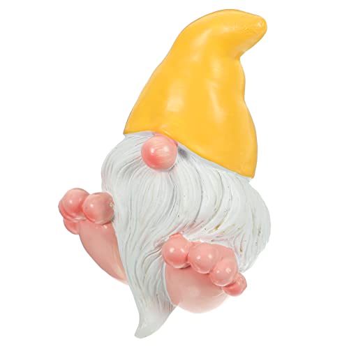 Ciieeo Naughty Garden Gnome Statue Large Feet Creative Resin Gnome Figurine for Outdoor Decor Unique Home Decoration for Garden Patio and Indoor Spaces
