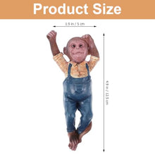 Load image into Gallery viewer, Reccisokz Dwarf Monkey Garden Pendant for Outdoor, Resin Garden Gnomes, Hand Dipient Solar Home Decorative Figurines, Outdoor or Indoor Garden Decor

