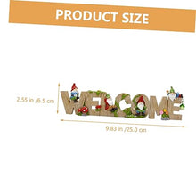 Load image into Gallery viewer, BESPORTBLE Garden Gnome Welcome Statue Cute Miniature Outdoor Decor Resin Dwarf Figurine for Patio and Yard Charming Welcome Sign for Garden Decoration
