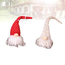 Load image into Gallery viewer, VALICLUD 2pcs christmas decorations indoor xmas hanging decor ornament christmas hanging swedish gnomes lighting plush swedish gnome doll plush gnomes glowing Gnome home decoration LED Tom
