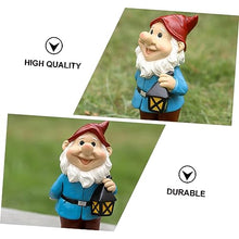 Load image into Gallery viewer, Happyyami Garden Gnomes Statue Resin Dwarf Ornament Resin Decoration for Fairy Garden Home Office Desktop Decor
