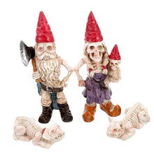 Load image into Gallery viewer, COSMEVIVI 1set Garden Gnome Skeleton Statue Resin Halloween Decoration for Outdoor and Indoor Use for Spooky Garden Micro-landscapes Gnome Figurine Lifelike Design Great for Halloween
