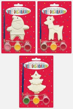 Load image into Gallery viewer, ORBITRON Christmas Paint Your Own Tree Decoration &amp; Paint - Reindeer or Santa (Xmas Tree)
