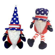 Load image into Gallery viewer, Patriotic Veterans Day Uncle Tomte 4th of July Nisse Handmade Scandinavian Ornaments Kitchen Tray Decorations
