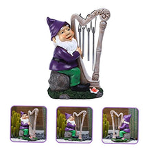 Load image into Gallery viewer, Happyyami Gnome Garden Decor Statue Solar Gnomes for Outdoor Unique Ornament for Yard
