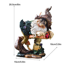 Load image into Gallery viewer, Gnome Garden Statue, Outdoor Gnome Figurine, Gnome with Mushroom, Best Gnome Garden Statue Colorful Gnome with Mushroom Figurine for Patio, Yard Decor or Outdoor Space
