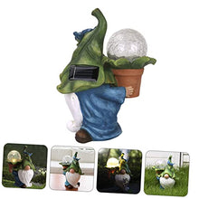 Load image into Gallery viewer, Toyvian 1PC Solar Energy Resin Old Man Decorative Lamp Unique Garden Decor Soft Lighting for Home Party present for Festivals and Holidays
