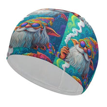 Load image into Gallery viewer, Gnome Smoking Colorful Classic Swim Cap High Elasticity Soft Bathing Caps Lightweight Swimming Hat for Men Women
