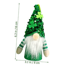 Load image into Gallery viewer, Ciieeo 4sets Patrick&#39;s Day Gnome Decorations Plush Garden Gnomes Ornaments for Outdoor Decor 2pcs*4
