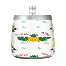 Load image into Gallery viewer, Whimsical Gnomes Bright Cigarette Ash Tray, Covered Ashtray with Lid, Home Trash can with Lid
