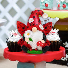 Load image into Gallery viewer, Weather Resistant Resins Lady Bird Gnomes Figurine Colorful Swedish Tomte Miniature Ornament For Home And Garden Decors Garden Gnomes Ornament
