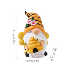 Load image into Gallery viewer, ZXDTVFGN Bee Spring Gnome Decorations - Gnome Statue Decorations | Honey Bee Gnomes Decor for Outdoor Garden
