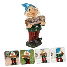 Load image into Gallery viewer, Happyyami Gnome Welcome Sign Garden Decor Resin Waterproof Gnome Ornament Unique Dwarf Sculpture
