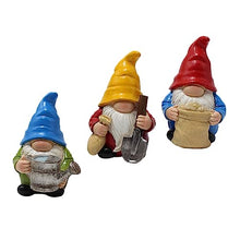 Load image into Gallery viewer, BESPORTBLE 3pcs Resin Gnome Statues Garden Gnomes for Decor Sculptures Ornaments for Garden Outdoor Indoor

