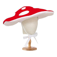 Load image into Gallery viewer, Vobumix Red Mushroom Hat Cosplay Plant Cap Funny Head Accessory Party Props for Halloween Themed Events Holiday
