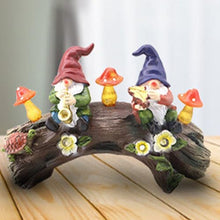 Load image into Gallery viewer, Gnome Garden Statue, Resin Garden Gnomes, Mushroom Solar Light, Miniature Figurines for Yard, Patio Lawn Decorations, Outdoor Gnome Statues, Solar-Powered Garden Decor, Cute Yard Ornaments, Lawn Art
