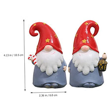 Load image into Gallery viewer, Happyyami 2pcs Adorable Dwarf Gnome Decor Moss Gnome Garden Ornaments Lightweight Easy to Move for Indoor Outdoor Use
