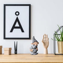 Load image into Gallery viewer, Iouyjiu Funny Design Garden Decorations, Resin Garden Ornaments Outdoor, Cute Yard Gnome Statues, Small Outdoor Gnome Figurines 9x9x15cm for Garden, Yard, Patio, Outdoors, Gray Color
