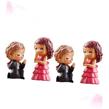 Load image into Gallery viewer, VANZACK 1set Miniature Couples Adornment Resin Crafts for Micro Landscape Desktop Decoration Creative Cartoon Design for Mini Gardens Succulent Displays and Home Decor 2pairs
