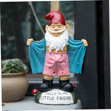 Load image into Gallery viewer, Statues, Sexy Gnome Statues, 5.9 Inch Resin Funny Garden Gnomes, Full Color Say Hello to My Little Friend, Reusable Naughty Gnomes, For Gnome Lovers Lawn Yard Porch, Black
