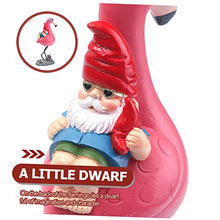 Load image into Gallery viewer, Toyvian Naughty Resin Gnome Statue on Flamingo Ornament for Garden Decor Wear-Resistant Lawn Gnome Adornment Funny Outdoor Decoration for Courtyards and Patios

