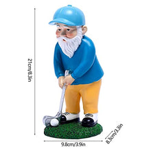 Load image into Gallery viewer, Golf Gnomes Statues | Golf Playing Fairy Garden Dwarfs Figure,Resin Gnome Figurine Garden Gnome Statues Outside Decor for Patio Yard Lawn Porch Decoration
