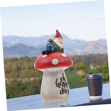 Load image into Gallery viewer, Happyyami 1pc Creative Gnome Doll for Garden Decor Adorable Mushroom Design Landscape Prop for Home Decoration and Sturdy Outdoor Ornament for Patio and Balcony
