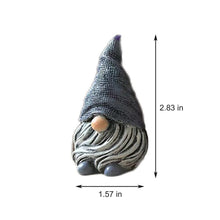 Load image into Gallery viewer, MOOCOCO Gnomes Ornament Resin Statues Mini Dwarf Figurine for Desk Outdoor Garden Patio Porch Lawn Home Decor Sculpture (Blue)
