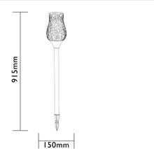 Load image into Gallery viewer, Luxform Lighting Battery Powered Outdoor Garden Charcoal Grey Metal Tulip Flame Candle Torch Stake Light with Remote Control and 24-Hour Timer
