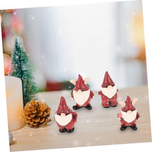 Load image into Gallery viewer, Toyvian 4pcs Outdoor Gnome Decor Resin Gnome Statues for Christmas Garden Decoration Durable Splashproof Festive Ornaments for Holiday Ambiance
